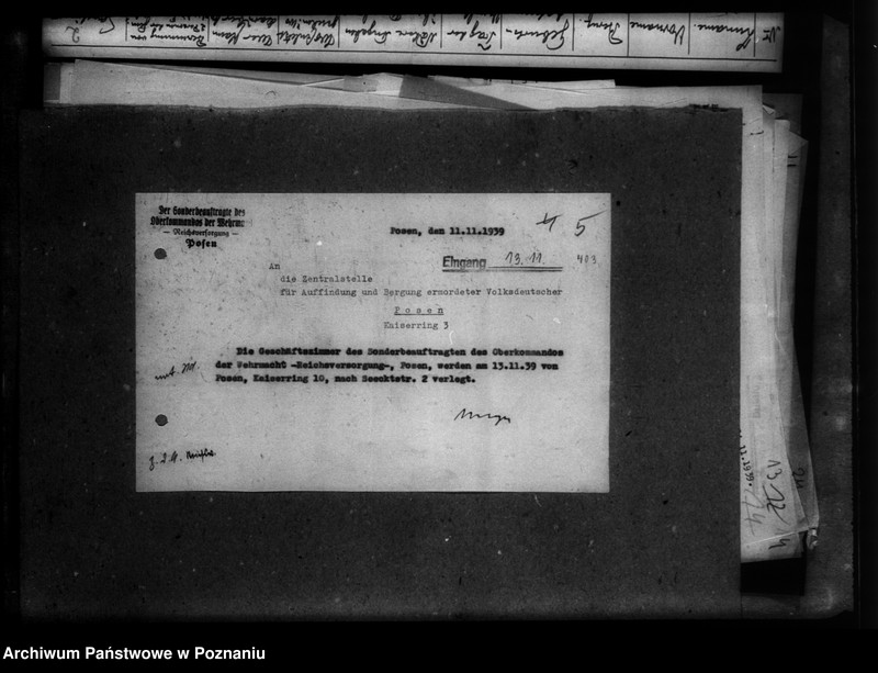 Obraz 9 z jednostki "Kreis Wreschen (Września). Wykazy miejscowych Niemców, którzy zginęli w 1939 roku - korespondecja"
