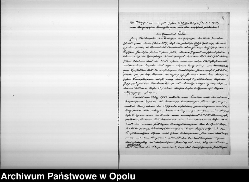 Obraz 15 z jednostki "[Wypisy z ksiąg metrykalnych parafii opolskiej, artykuły prasowe i materiały rękopismienne dotyczące historii Opola, cechów opolskich, polskiej wojny sukcesyjnej z lat 1733-1738]"