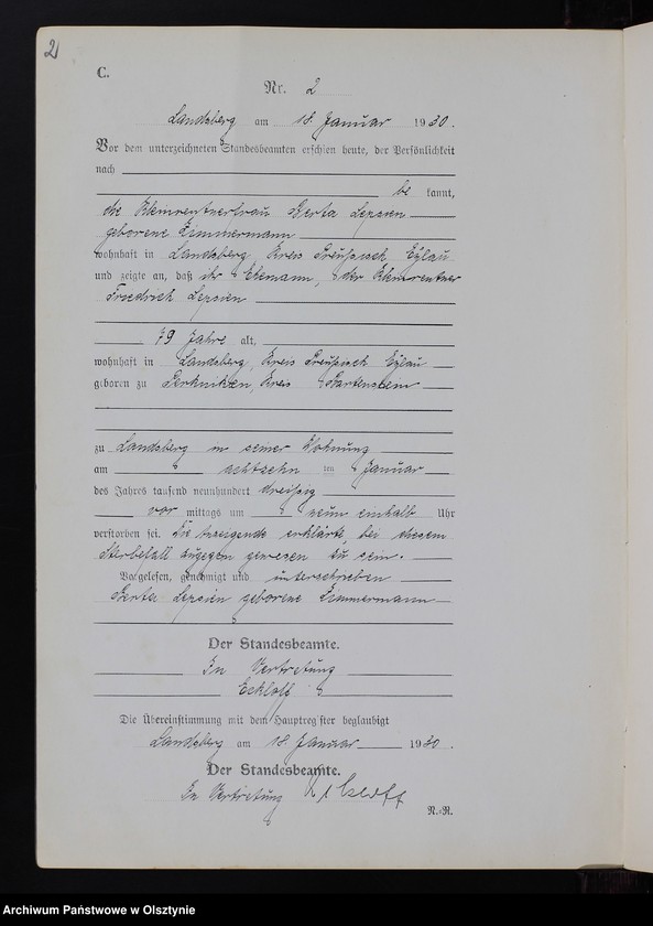 image.from.unit.number "Sterbe-Neben-Register Nr 1 - 25 [ Księga zgonów - wtóropis ]"