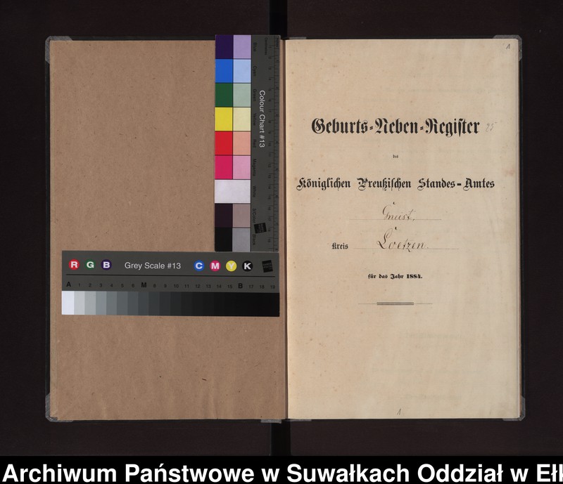 Obraz z jednostki "Geburts-Neben-Register des Königlichen Preussischen Standes-Amtes Gneist Kreis Loetzen"