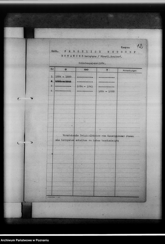image.from.unit.number "Bücherverzeichnis, Kreissippenamt Kempen [Kępno]"