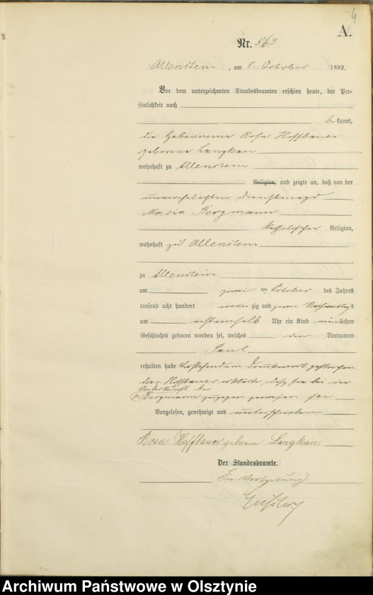 image.from.unit.number "Geburts-Haupt-Register Tom III,Nr 561 - 751"