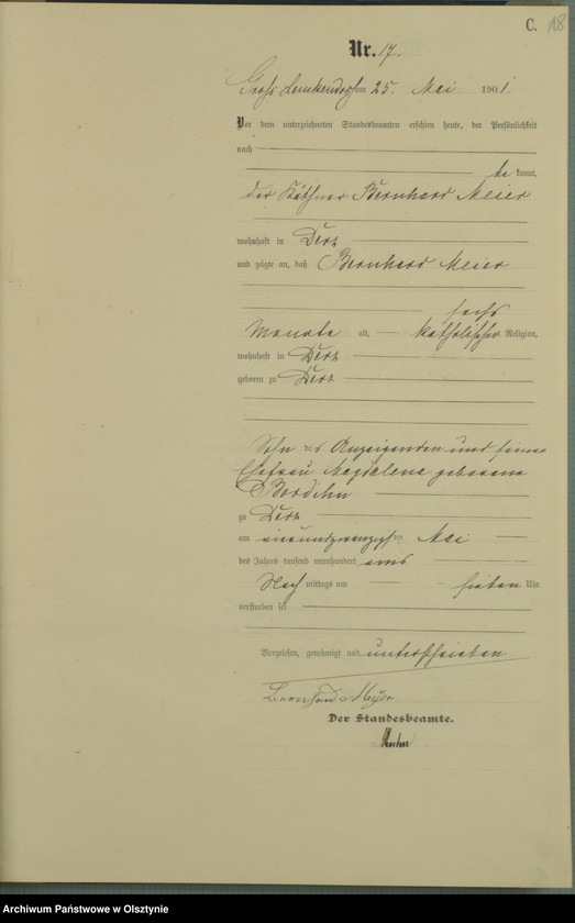 image.from.unit.number "Sterbe-Haupt-Register Nr 1 - 47 i 1 - 49"