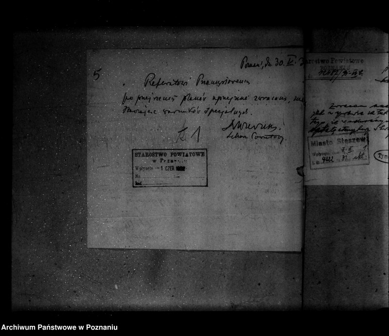 Obraz 11 z jednostki "Zatwierdzenie projektu urządzania zakładu przemysłowego Firmy Płótno S. Akcyjna W Stęszewie powiat poznański nr 516"