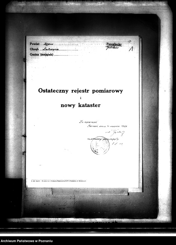 image.from.unit.number "Ostateczny rejestr pomiarowy majątku Lubczyna powiatu kępińskiego"