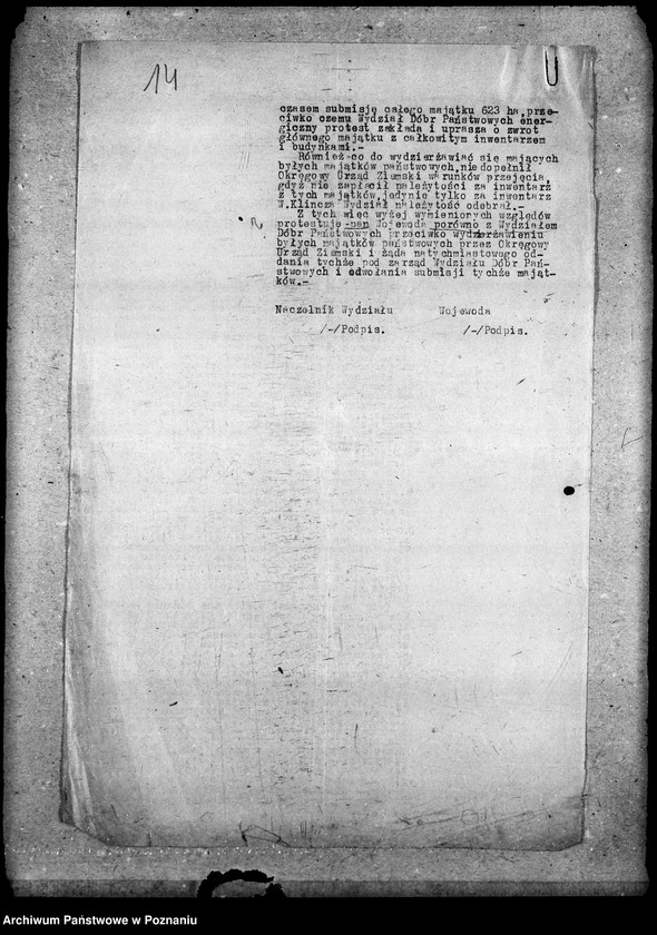 Obraz 18 z jednostki "Sprawy Domen majątki przekazane min. Rolnictwa i Dób Państw. przez Okręgowy Urząd Ziemski"