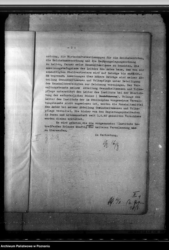 Obraz 6 z jednostki "Dienstaufsicht über die Mediznalinstitute"