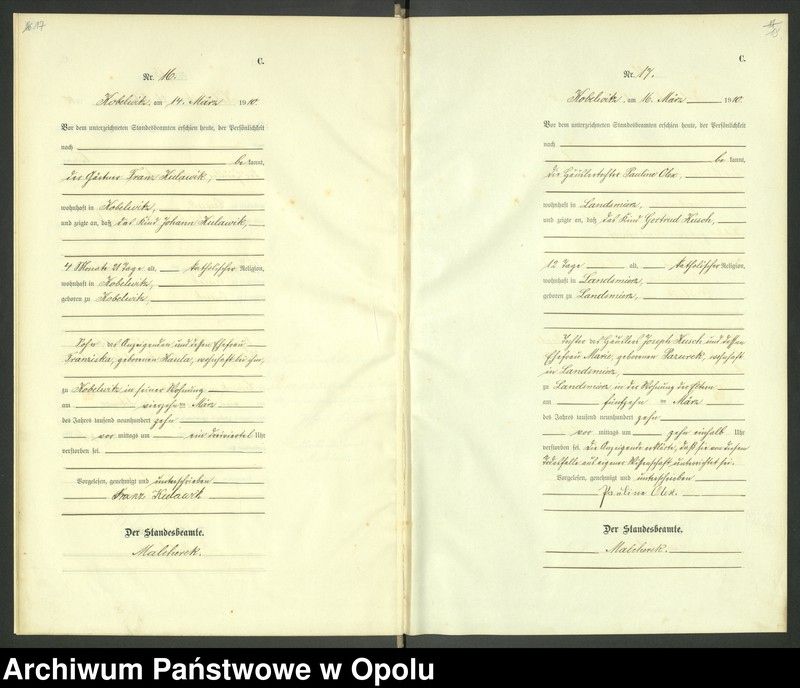 image.from.unit.number "Urząd Stanu Cywilnego Kobylice Księga Zgonów Rok 1910-1911"