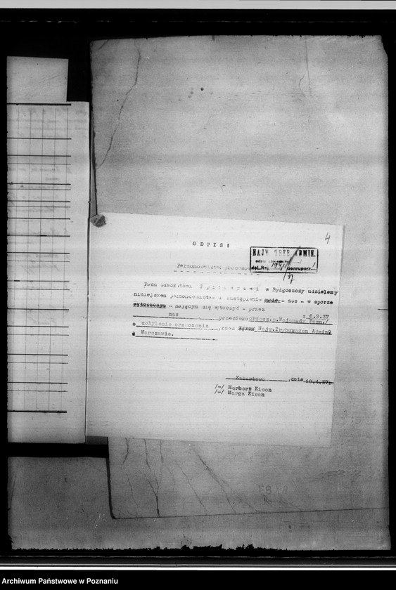 Obraz 8 z jednostki "Herbert i Maria Kisonowie Skarga do N.T.A. na decyzję Wojewody Poznańskiego z dnia 6.II.1937 r. odmowa na przewłaszczenie"