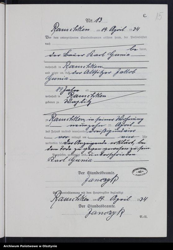 image.from.unit.number "Sterbe-Register /Neben-Register/ Nr 1 - 27"