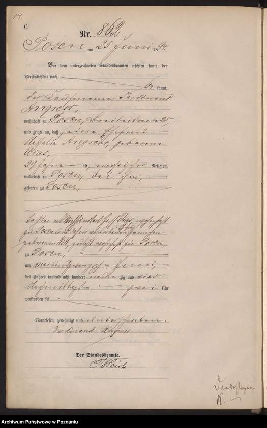 Obraz 17 z jednostki "Księga zgonów t. III"