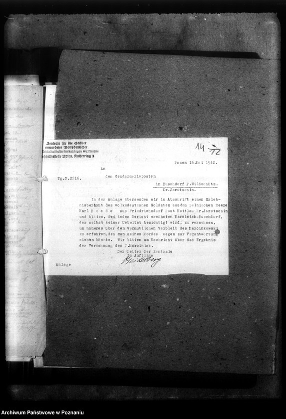 Obraz 17 z jednostki "Korespondencja w sprawie miejscowych Niemców, którzy zginęli w 1939 roku"