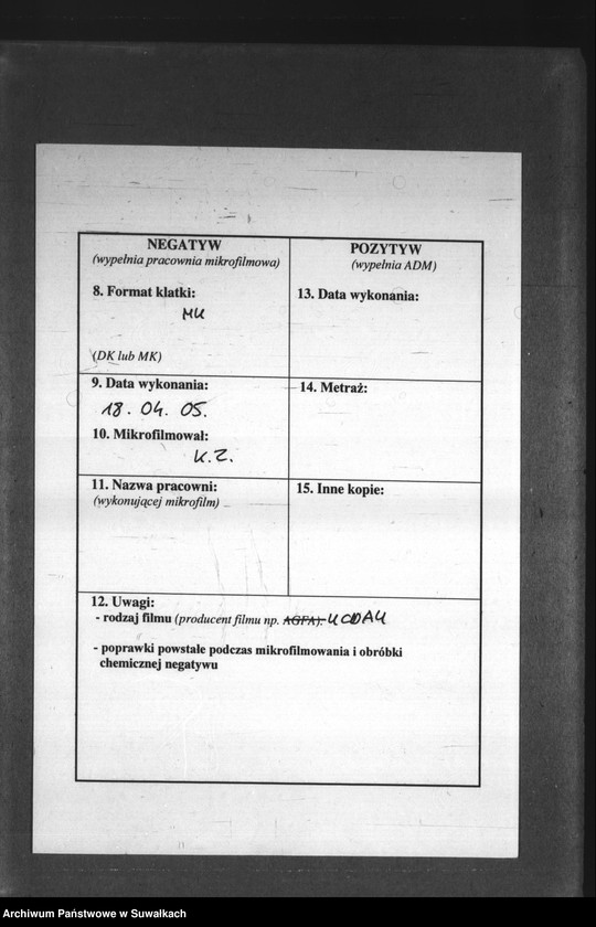 Obraz 3 z jednostki "Duplikat Krasnopolskago rimsko-katoličeskago prichoda na 1899 god"