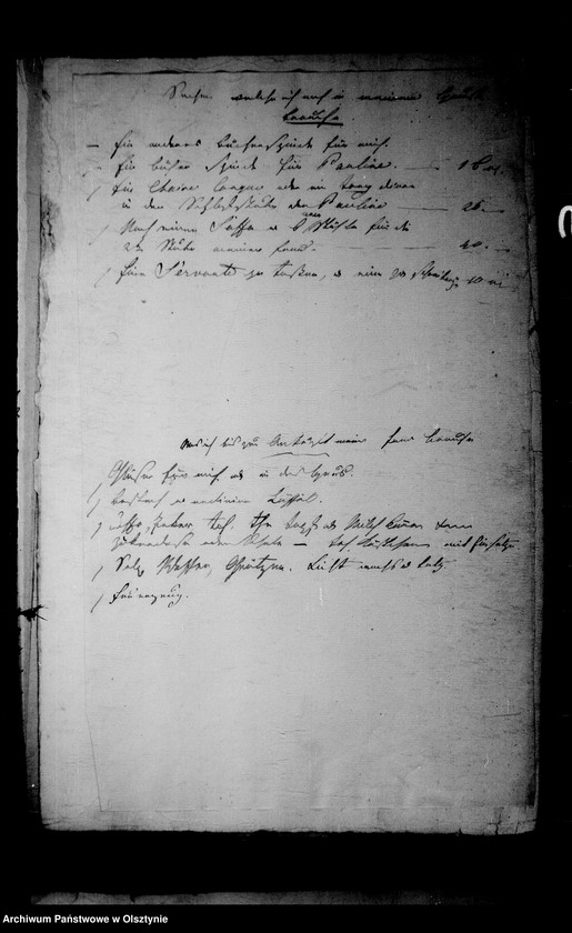 image.from.unit.number "Ausgabe Berechnung für die Wirtschafts- Einrichtung des Gen. Gf. v. Lehndorff geführt von v. Felden"