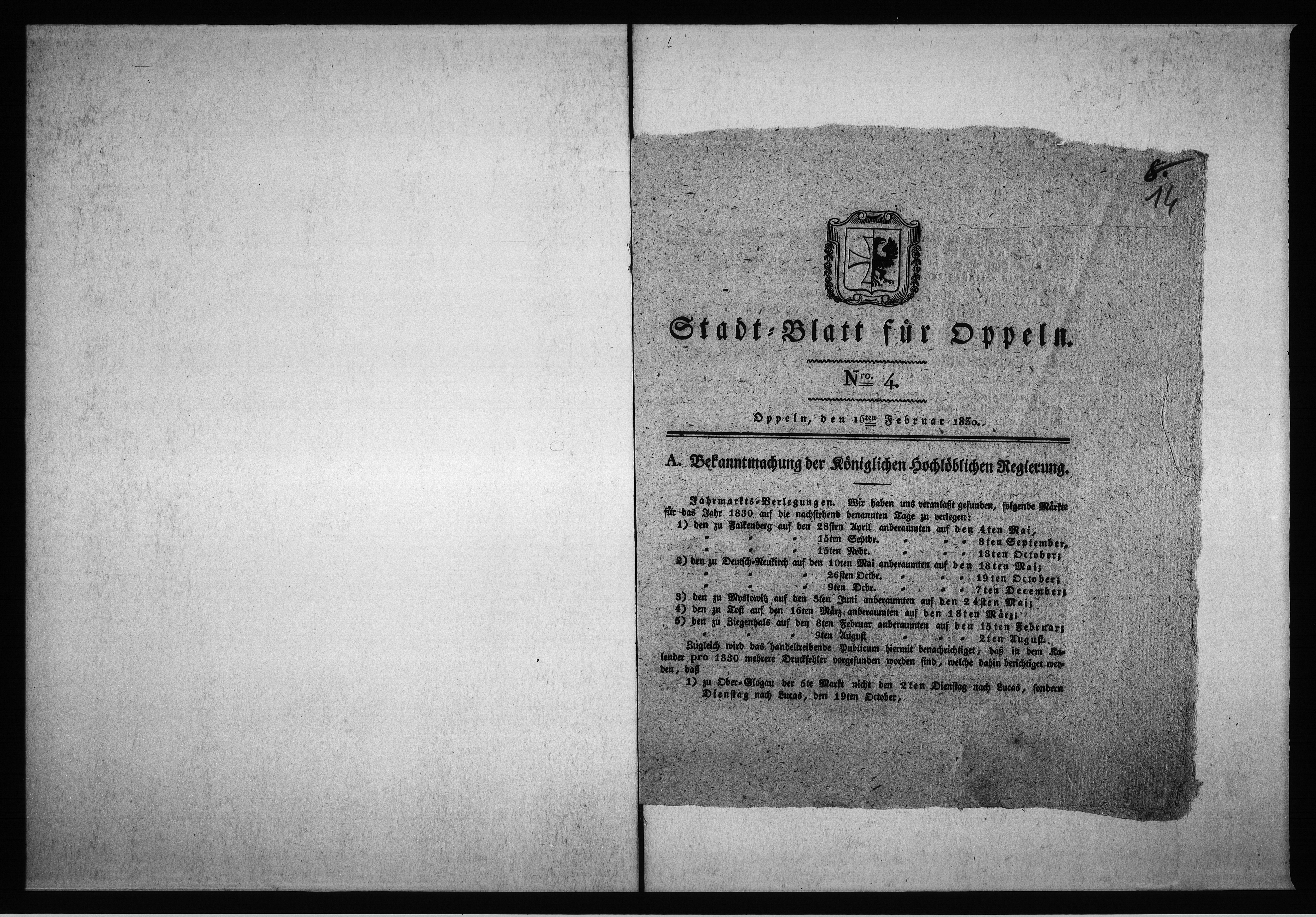 Obraz 13 z jednostki "Acta des Magistrats zu Oppeln von Verpachtung der Stadt Ziegeley Vol. IV de anno 1829 - 1836"