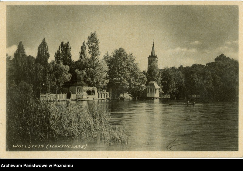 Obraz 1 z jednostki "Wollstein [Wolsztyn] - fragment miasta od strony jeziora"