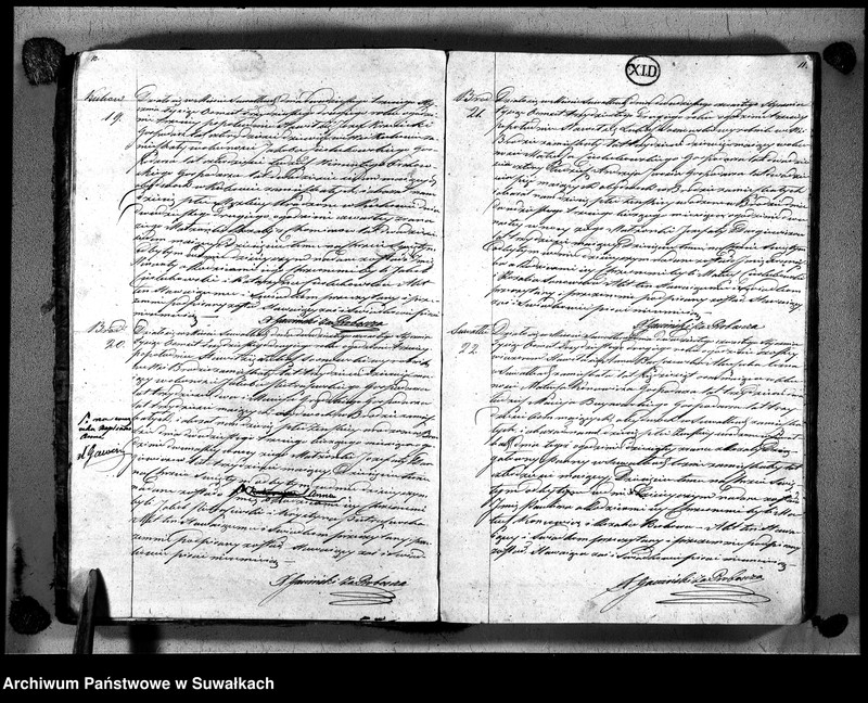 Obraz 10 z jednostki "Księga duplikat urodzonych, zaślubionych i zmarłych urzędnika stanu cywilnego, parafyi suwalskiey na rok 1832"