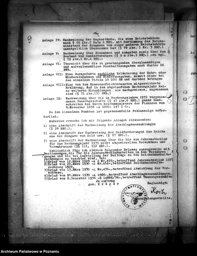 Obraz 13 z jednostki "Jahresabschluss 1940. Reichswirtschaftsverwaltung"