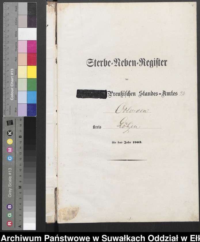 image.from.unit.number "Sterbe-Neben-Register des Preussischen Standes-Amtes Orlowen Kreis Lötzen"