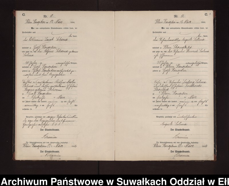 image.from.unit.number "Sterbe-Neben-Register des Preussischen Standes-Amtes Gross Konopken Kreis Loetzen"