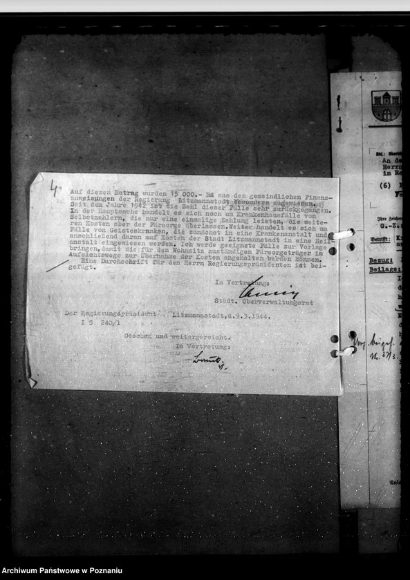 Obraz 8 z jednostki "Fürsorgekosten für auswärtige Kranke"