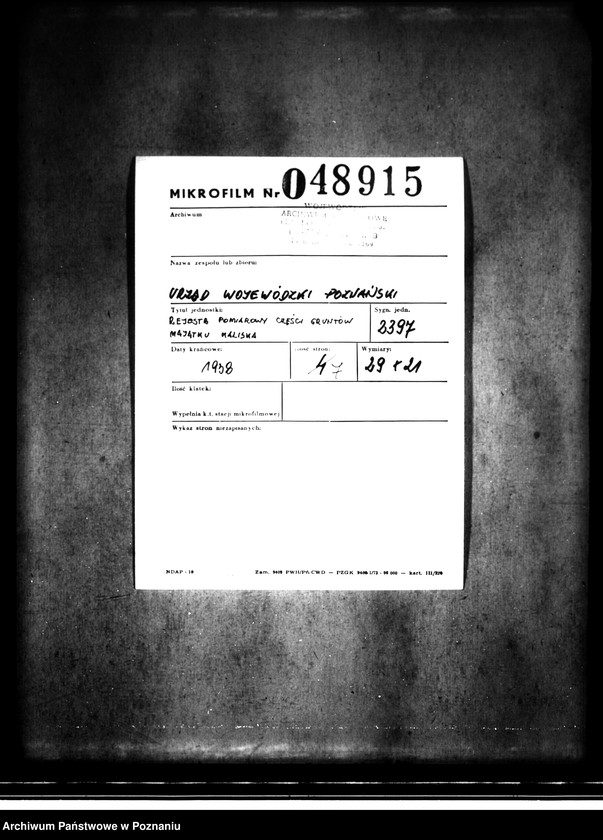 Obraz 13 z jednostki "Rejestr pomiarowy części gruntów majątku Kaliska"