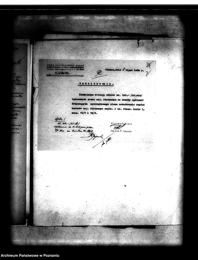 Obraz 11 z jednostki "/Majątek Strzeszyn powiatu poznańskiego plany zabudowy/"