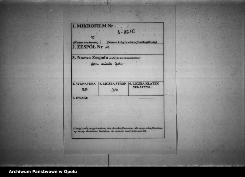 Obraz 2 z jednostki "Acta des Magistrats Oppeln betreffend Lebens - und Alters - Versorgungs - Versicherungen. De Anno 1850-1864"