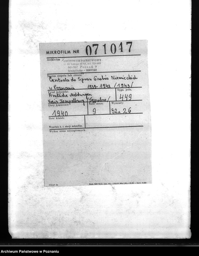 Obraz 2 z jednostki "Amtliche Meldungen Kreis Zempelburg (Sępolno)"