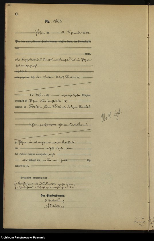 Obraz 18 z jednostki "Księga miejscowa zgonów tom IV [Rejestr główny zgonów]"