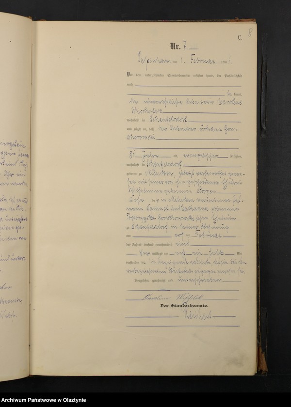 image.from.unit.number "Sterbe-Haupt-Register Nr 1 - 99"