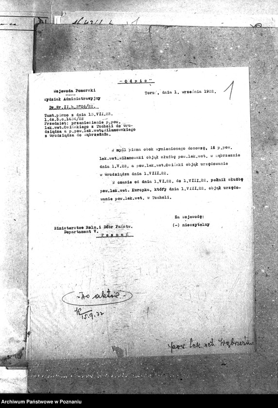 Obraz 5 z jednostki "Pow. lekarz Weterynaryjny Wąbrzeźno"