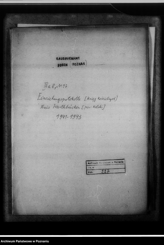 Obraz 4 z jednostki "Einziehungsprotokolle [ksiąg kościelnych] Kreis Warthbrücken [powiat kolski]"