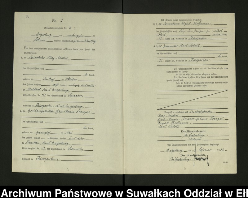 image.from.unit.number "[Heirats - Register (Neben - Register) Standesamt Angerburg einschl. der Bezirke, Gr. Strengeln, Prinowen und Kehlen Kreis Angerburg]"