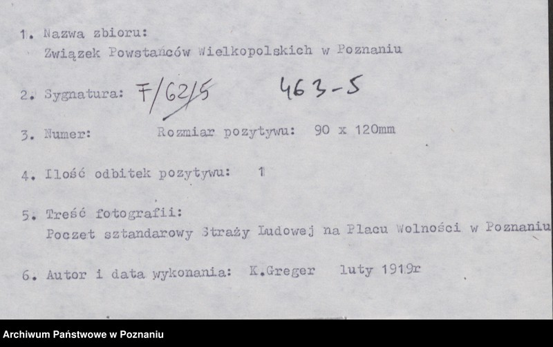 Obraz 12 z jednostki "Zaprzysiężenie Straży Ludowej w Poznaniu na Placu Wolności. Po lewej stronie generałowie: Józef Dowbór - Muśnicki i Dupont."