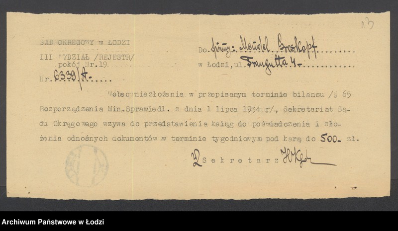 Obraz 15 z jednostki "Mendel Groskopf- sprzedaż manufaktury"