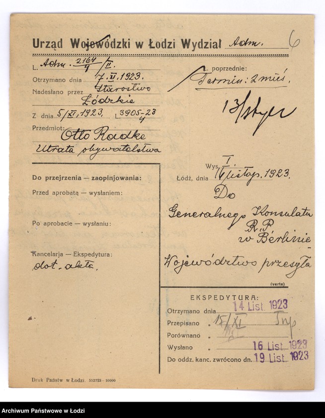 Obraz 8 z jednostki "Nadanie obywatelstwa 2060-8430, 222-429"