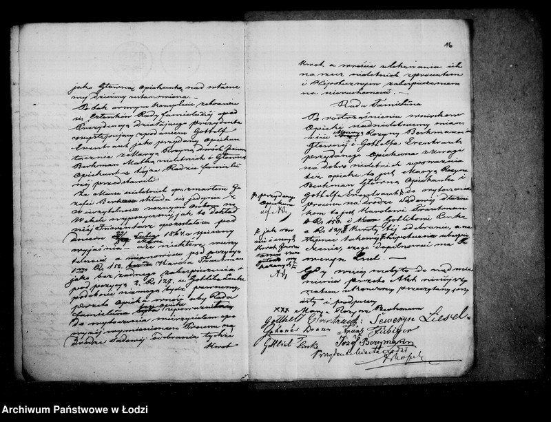 Obraz 19 z jednostki "j. w . nad nieletnimi Antonim, Marianną, rozyną, Matyldą, Gustawem rodzeństwem Bergman po zmarłym Józefie Bergman"