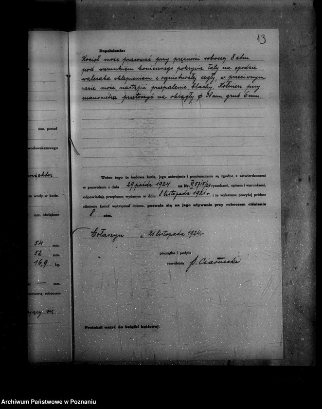 image.from.unit.number "Gorzelnia rolnicza K. Rzóski w Gołaszynie powiat rawicki nr woj. kotła 2411"
