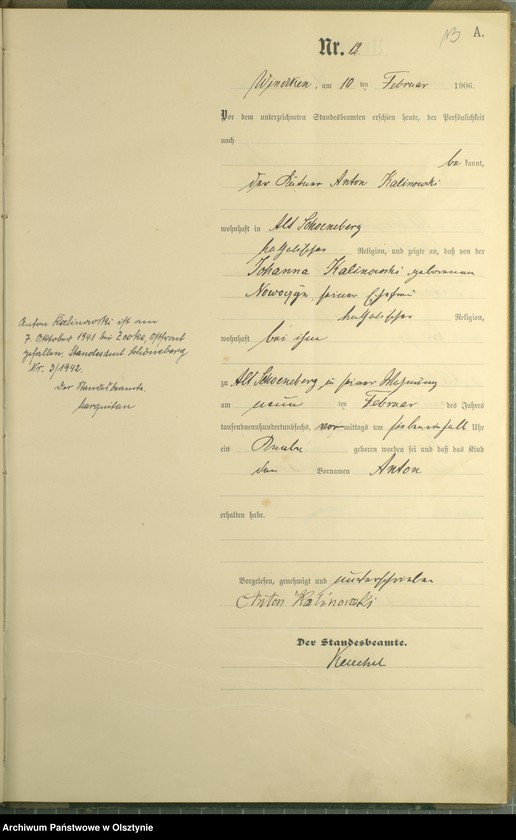 image.from.unit.number "Geburts-Haupt-Register Nr 1 - 95"