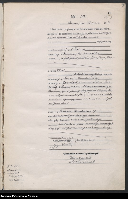 image.from.unit.number "Księga miejscowa zgonów tom II [Rejestr główny zgonów]"