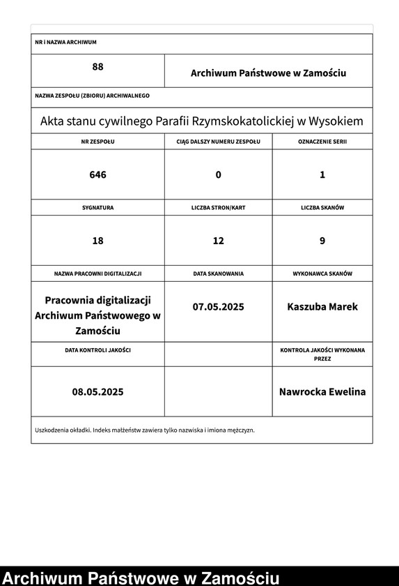 image.from.unit.number "Księga zapowiedzi i małżeństw"