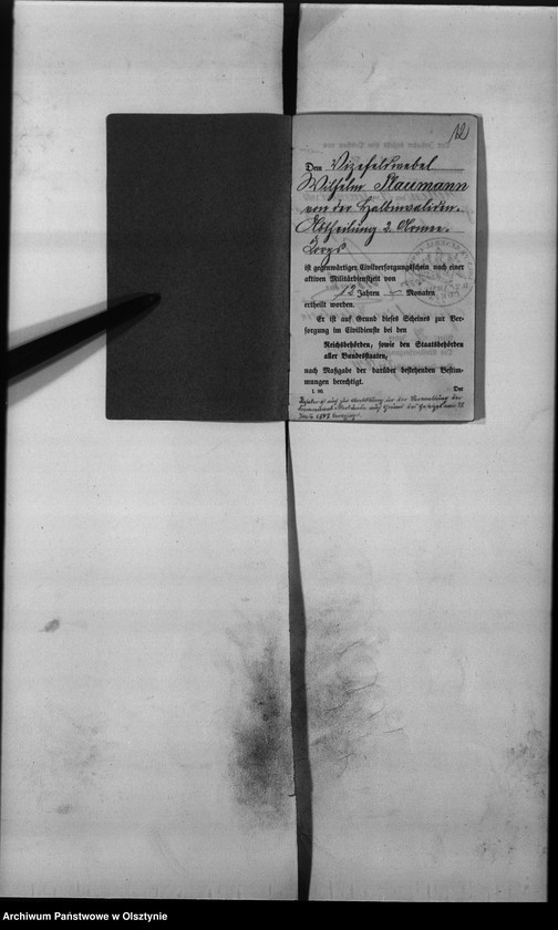 image.from.unit.number "Reg.[ierungs] Büreau-Diätar Plaumann [Friedrich Wilhelm] den 1. 6. 1901 Regier.[ungs] Sekretär"