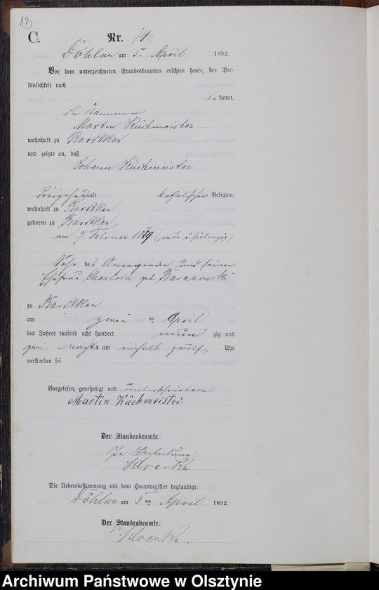 image.from.unit.number "Sterbe-Neben-Register Nr 1 - 33"