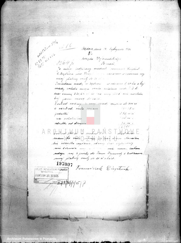 Obraz 15 z jednostki "/Podania rolników o ulgi w spłacie należności Funduszu Obrotowego Funduszu Obrotowego Reformy Rolnej z terenu powiatu wyrzyskiego"