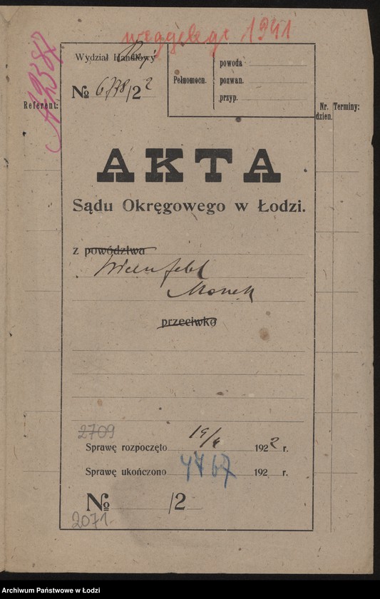 Obraz 2 z jednostki "Moszek Wicenfeld- sprzedaż pończoch"