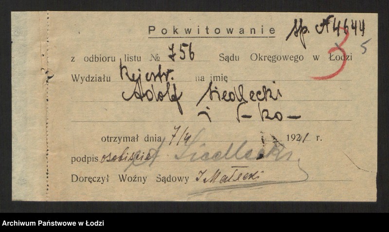 Obraz 7 z jednostki "Adolf Siedlecki, Robert Mader - Adolf Siedlecki i S-ka- prowadzenie tkalni zarobkowej"