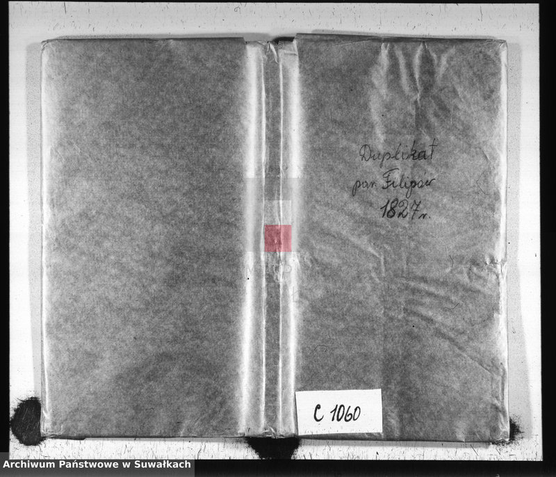 image.from.unit.number "Duplikat Parafii Filipowskiey: to jest Akta Urodzonych, Zeszłych i Zaślubionych z Roku 1827"