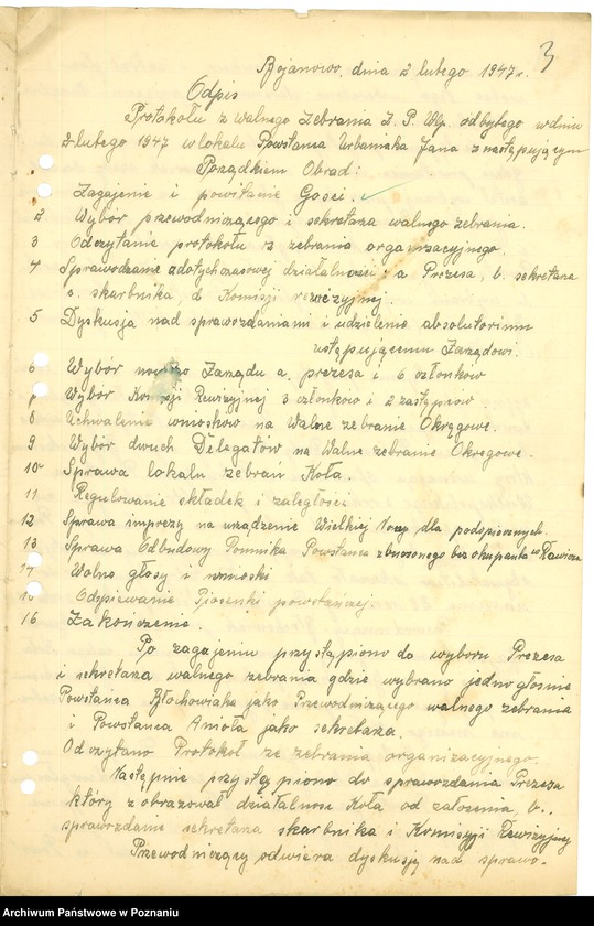 Obraz 5 z jednostki "Współdziałanie Zarządu Głównego Związku Powstańców Wielkopolskich z kołami 1. Bojanowo [1946-1948] 2. Bremno [19449] 3. Brodnica [1947-1948] 4. Bydgoszcz [1946-1948] 5. Chodzież [1946-1948] 6. Chorzów[1947-1949] 7. Czarnków [1946-1949] 8. Drawsko n/Notecią. [1948-1949] 9. Drezdenko [1947-19498]"