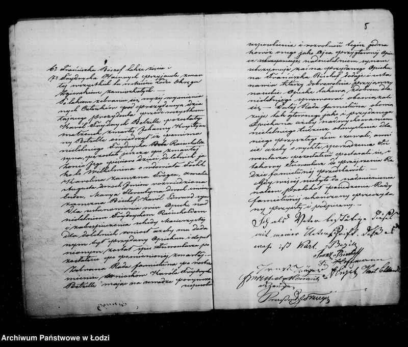 Obraz 8 z jednostki "Akta tyczące się ustanowienia opieki ustanowienia opieki i dopełnienia inwentarza pozostałości po Johannie Krystianie Betzille na rzecz rodzeństwa i nieletniego Frydrycha Reinholda Betzille "